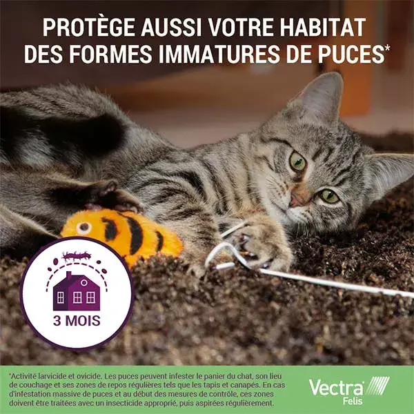 Vectra® Felis solution spot-on pour chats 3 pipettes