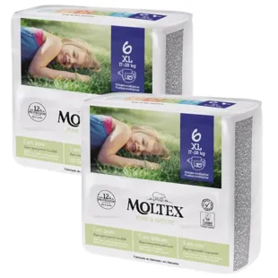 Moltex Pure&amp;Nature Diapers Size 6 XL (17-28 Kg) 2x35 Units