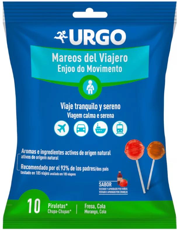 Urgo Mareos del Viajero 10 Piruletas Fresa-Cola