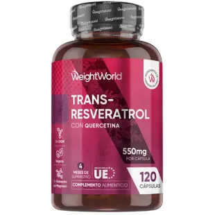 WeightWorld Trans Resveratrol with Quercetin 550mg 120 Capsules