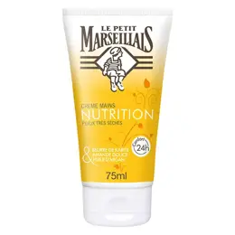 Le Petit Marseillais Crème Mains Nutrition Karité, Amande Douce et Argan 75ml