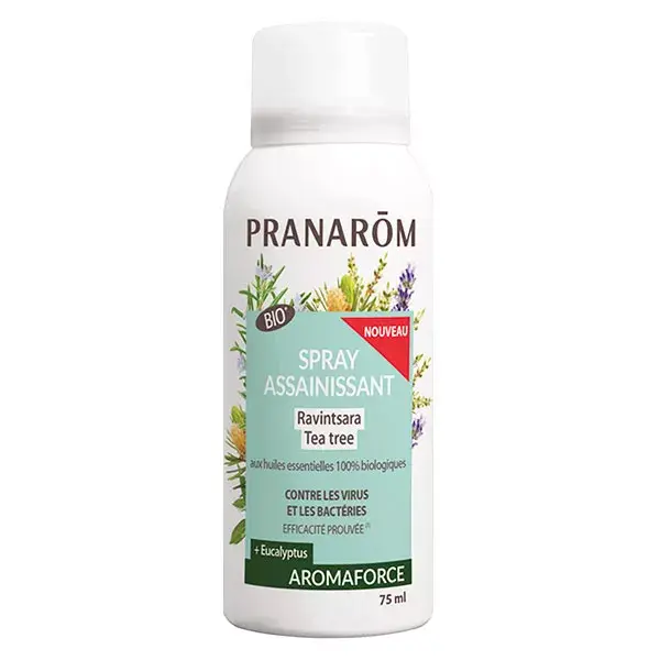 Pranarom Aromaforce Spray Assainissant Ravintsara Tea Tree Bio 75ml