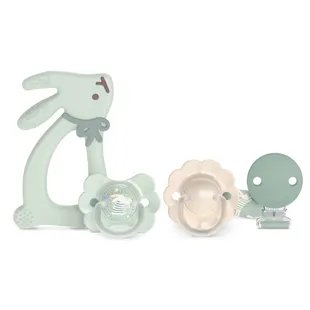 Suavinex Wonderland Set of 2 Pacifiers 0-6m + Pacifier Clip + Green Silicone Teether