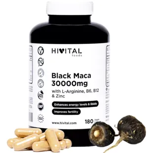 Hivital Black Maca 30000 mg 180 Vegan Capsules