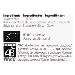 Pranarom Huile Essentielle Sauge Sclarée Somminté Fleurie Bio 5ml