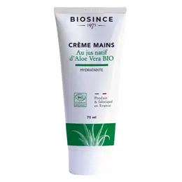 Biosince 1975 Crème Mains au Jus d'Aloé Vera Bio 75ml