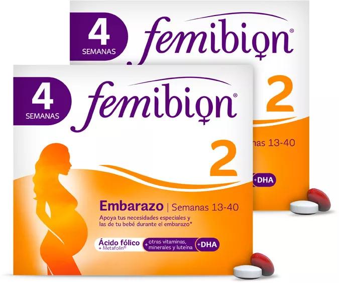 Femibion 2 Embarazo Mujer Multivitaminas con Ácido Fólico 2x28 Cápsulas y 28 Comprimidos