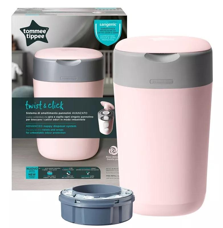 Conteneur à couches Sangenic Twist&Click Tommee Tippee Rose