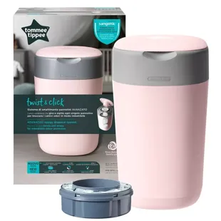 Tommee Tippee Sangenic Twist&Click Contenedor Pañales Rosa