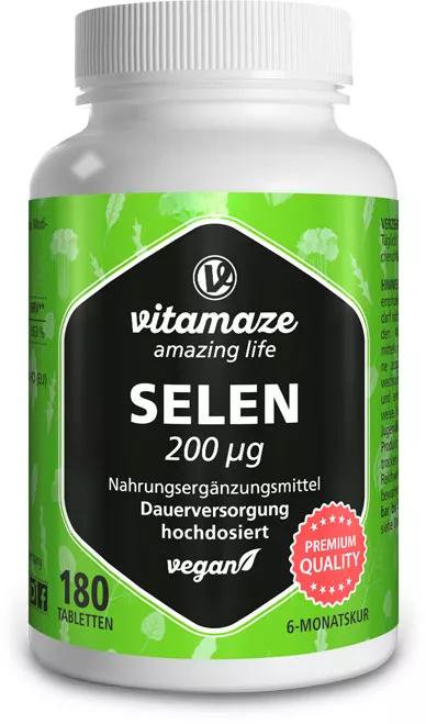 Vitamaze Selen 200 µg Vegan 180 Tabletten