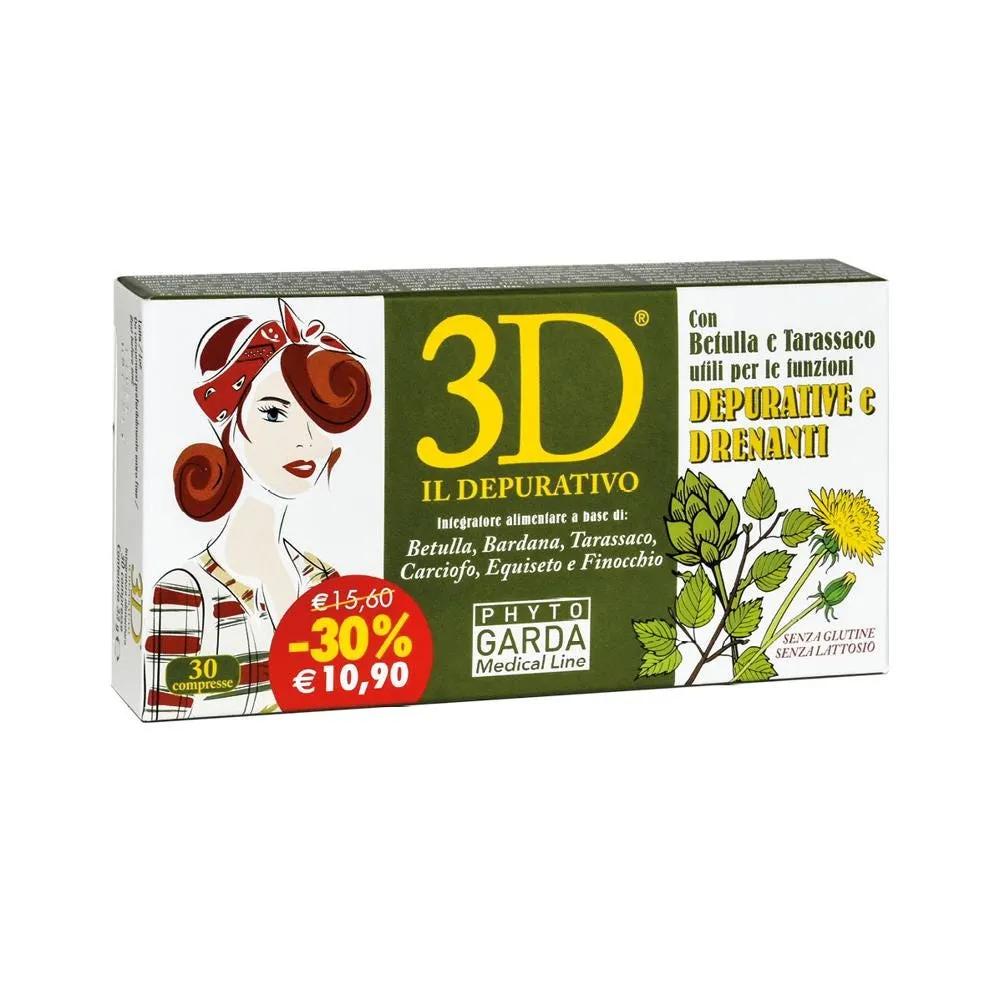 Phyto Garda 3D Drenante Depurativo Integratore 30 Compresse