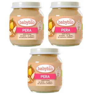 Babybio Pear Jar +4m 3x130 gr