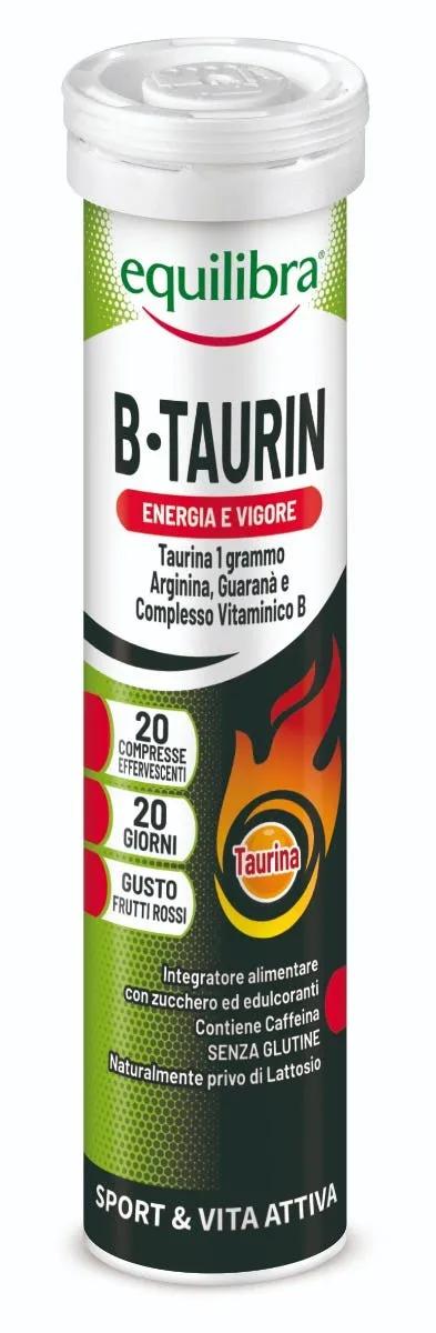 Equilibra B- Taurin Integratore Energetico per Sportivi 20 Compresse Effervescenti