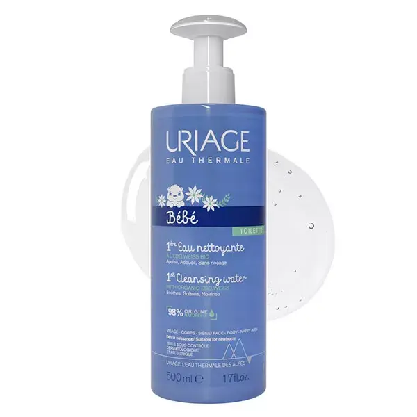 Uriage Bébé 1st Soothing Cleansing Water Face Body 500ml