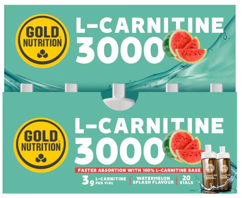 GoldNutrition L-Carnitine 3000 mg Watermelon 20 Vials