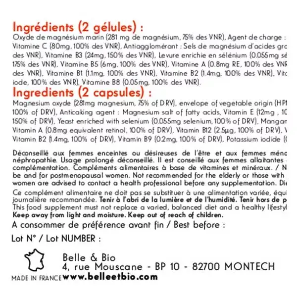 Belle & Bio Vitaminas y Minérales 120 cápsulas blandas