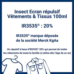 Insect Ecran Vêtements & Tissus Spray Anti-Moustiques 100ml