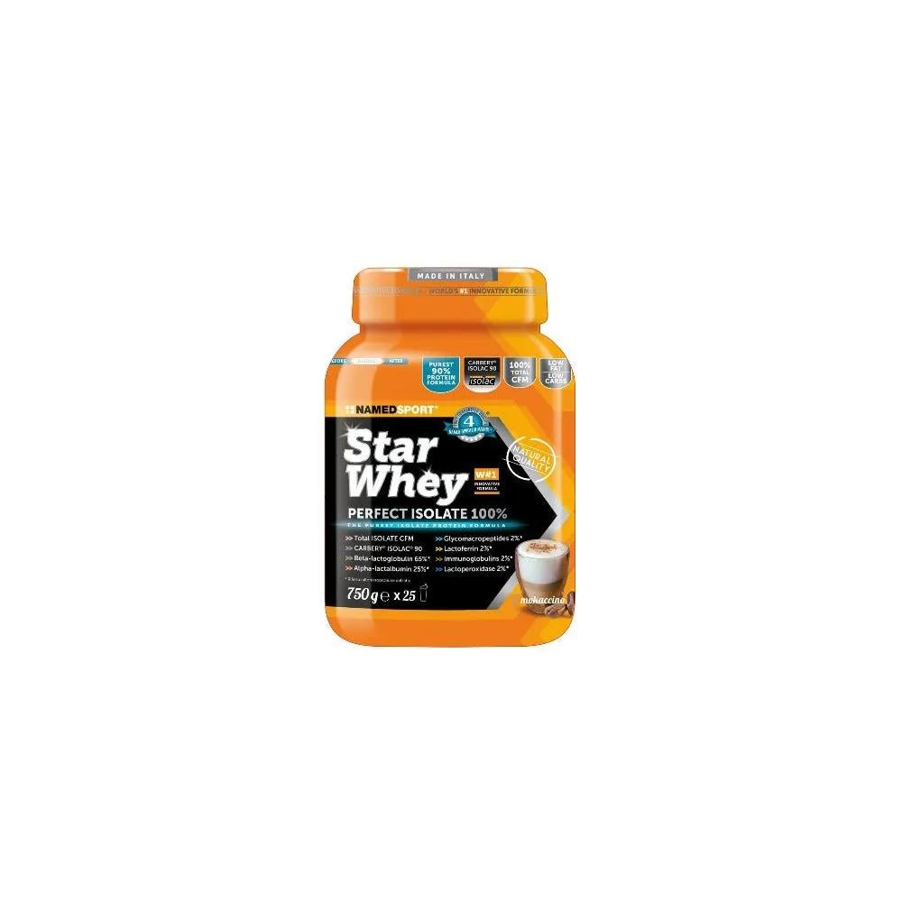 Named Sport Star Whey Isolate Mokaccino Cream Integratore di Proteine Isolate del Siero del Latte 750 g