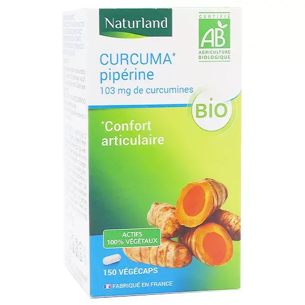 Naturland Curcuma Piperina Integratore Alimentare 150 capsule vegetali