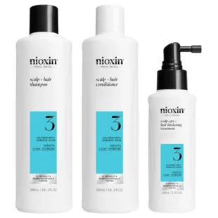 Nioxin 3 Cabello Teñido Debilitamiento Leve Champú 300 ml + Acondicionador 300 ml + Tratamiento 100 ml