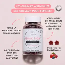 Lashilé Beauty Good Hair Women Anti-Chute Cheveux Sans Sucres 60 gummies