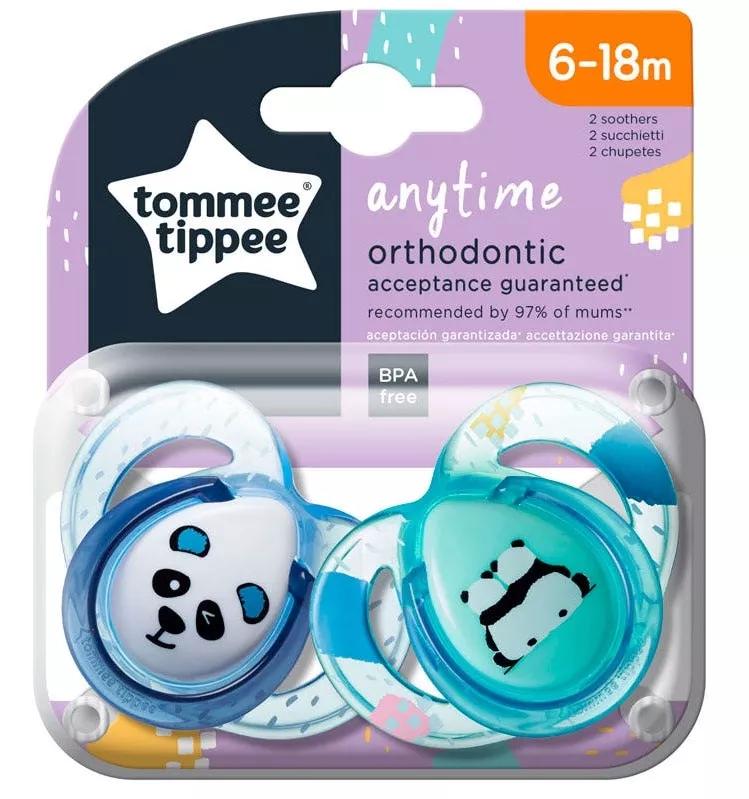 Tommee Tippee Chupetes Any Time Silicona 6-18M Azul