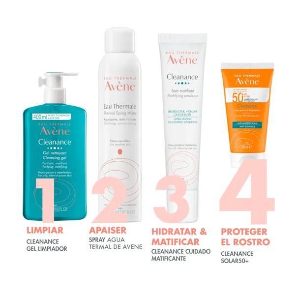 Avène Cleanance Solar SPF50+ Akneanfällige Haut 3x50 ml