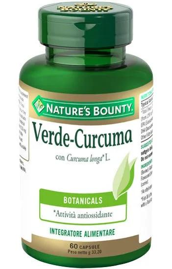 Nature's Bounty Verde-Curcuma Integratore Antiossidante 60 Capsule