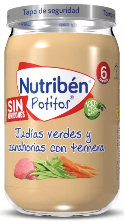 NUTRIBEN POTITO MERLUZA CON GUISANTES Y ZANAHORIA +6 MESES 235G