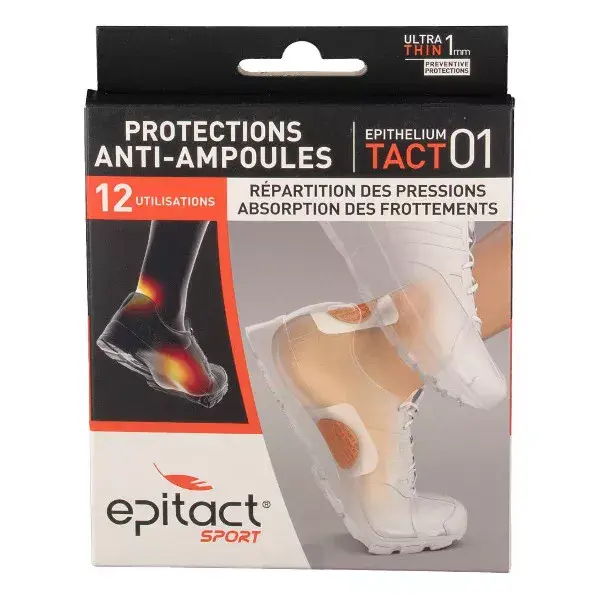 Epitact Sport Protections Anti-Ampoules EpitheliumTact Lot de 4 protections et 12 adhésifs