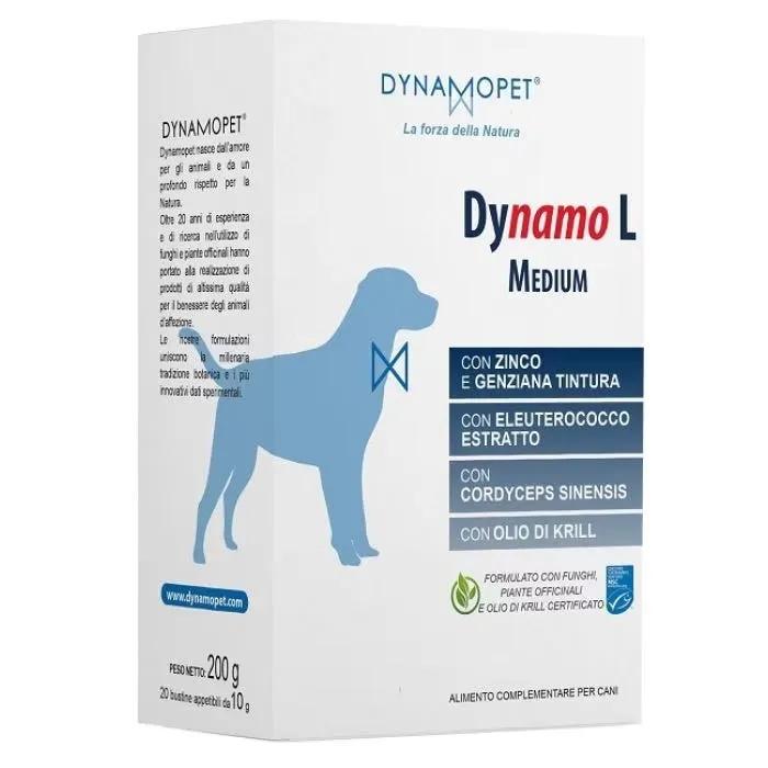 Dynamo L Medium Integratore per il Benessere e Vitalità per Cani di Taglia Media 20 Bustine