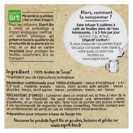 Esprit Bio Sauge Feuilles à Infuser Confort Féminin Bio 40g