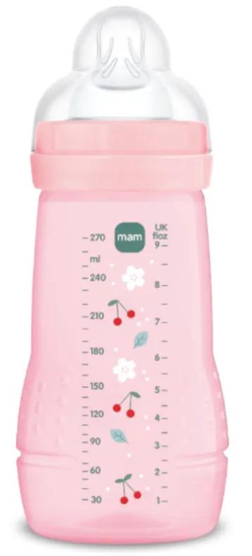 MAM Easy Active Fles Medium Flow Mat Roze 2-4m 270 ml