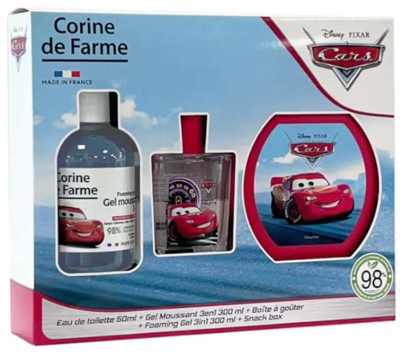 Corine de Farme Cars Cologne Case 50 ml + Foaming Gel 300 ml + Snack Box