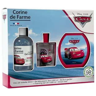 Corine de Farme Cars Cologne Case 50 ml + Foaming Gel 300 ml + Snack Box