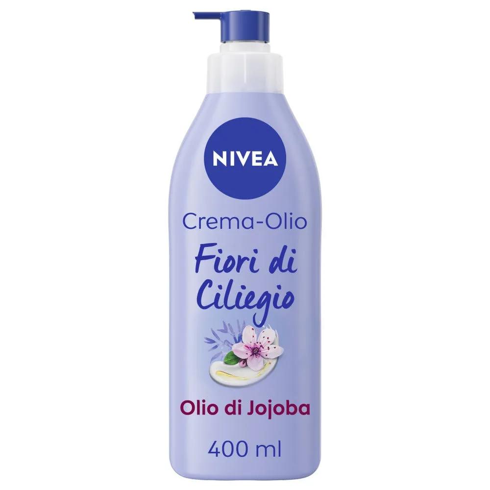 Nivea Crema-Olio Fiori di Ciliegio & Olio di Jojoba Crema Corpo Idratante 48h e Profumata 400 ml