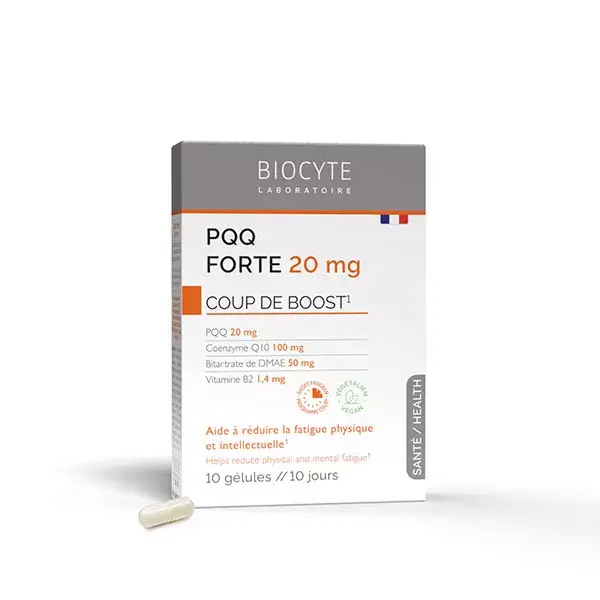 Biocyte PQQ FORTE Coup de Boost Fatigue Physique & Intellectuelle 10 gélules