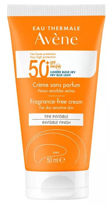 Avene Zonnecrème SPF50 + Geurvrije Droge Gevoelige Huid 50ml