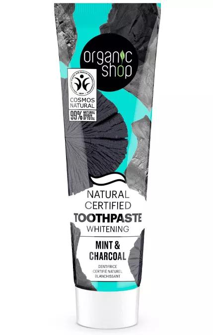 Organic Shop Natural Toothpaste Whitening Mint and Charcoal 100 gr