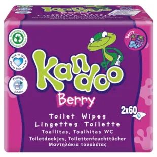 Kandoo Forest Fruit Wipes 2x60 units
