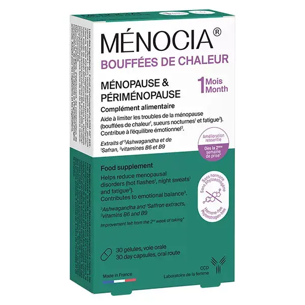 Ménocia Bouffées de chaleur 1 mois 30 gélules