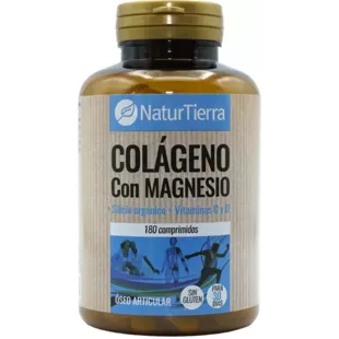 Naturtierra Hydrolyzed Collagen with Magnesium + Organic Silicon + Vitamins C and D 180 Tablets
