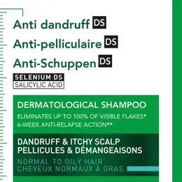 Vichy Dercos Technique Éco-Recharge Antipelliculaire DS Shampooing Traitant Pellicules & Démangeaisons Cheveux Normaux à Gras 500ml