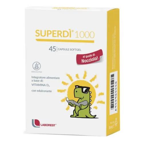 Superdi' 1000 Integratore di Vitamina D Gusto Nocciola 45 Capsule