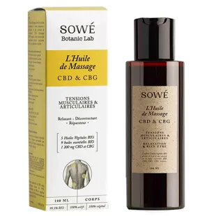Sowé Olio  per Massaggi alla CBD Bio 100ml