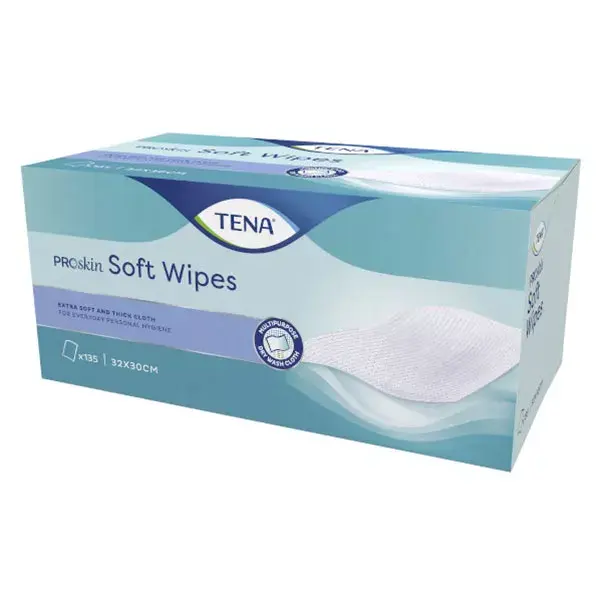 TENA ProSkin Soft Wipe Toallitas Absorbentes 30x32cm 135 toallitas