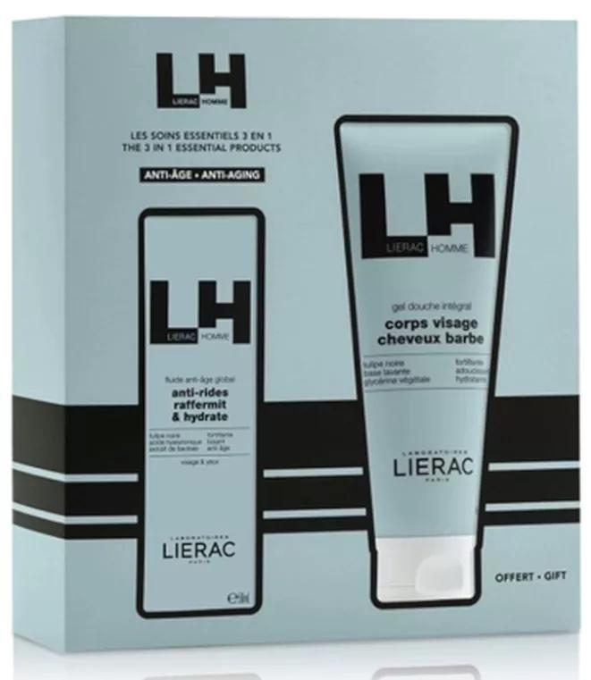 Lierac Homme Fluide Anti-Âge 50 ml + Gel Douche 200 ml