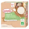 Babybio Desserts Végétaux Gourde Brassé Riz Pêche Poire +6m Bio 4 x 85g