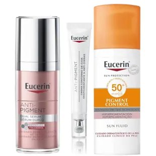 Rotina Eucerin Day contra manchas de hiperpigmentação e olheiras