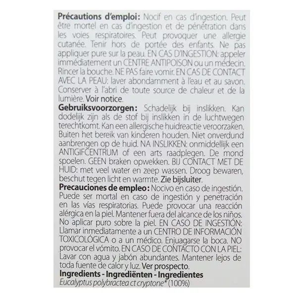 Pranarom Aceite Esencial Bio Eucalipto con Criptona 10 ml